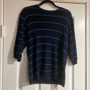 Striped Vintage Sweater with Half Sleeve